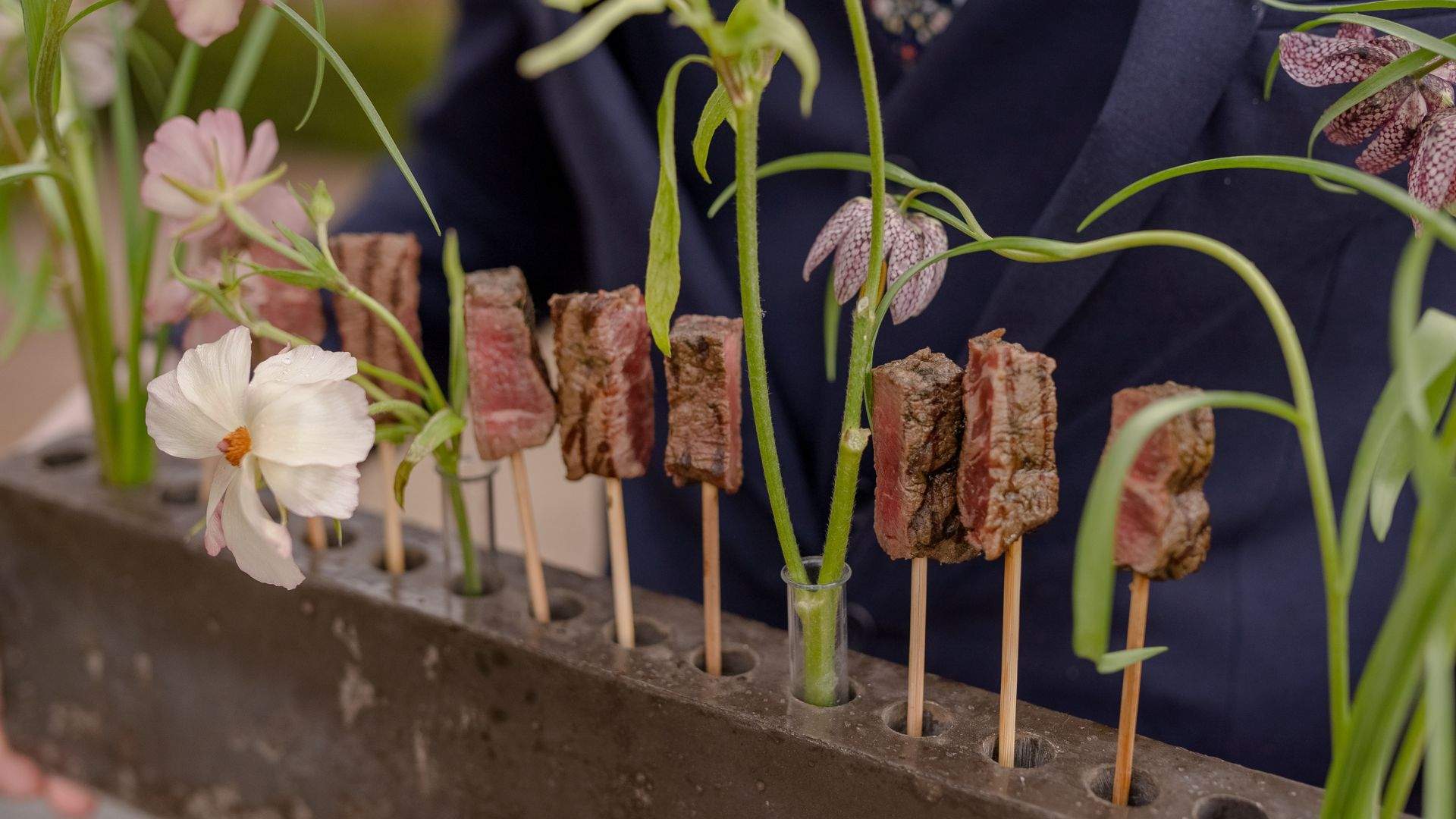 Some gorgeous Canapes included in Kalm Kitchen & Froyle Park's all-inclusive wedding package.