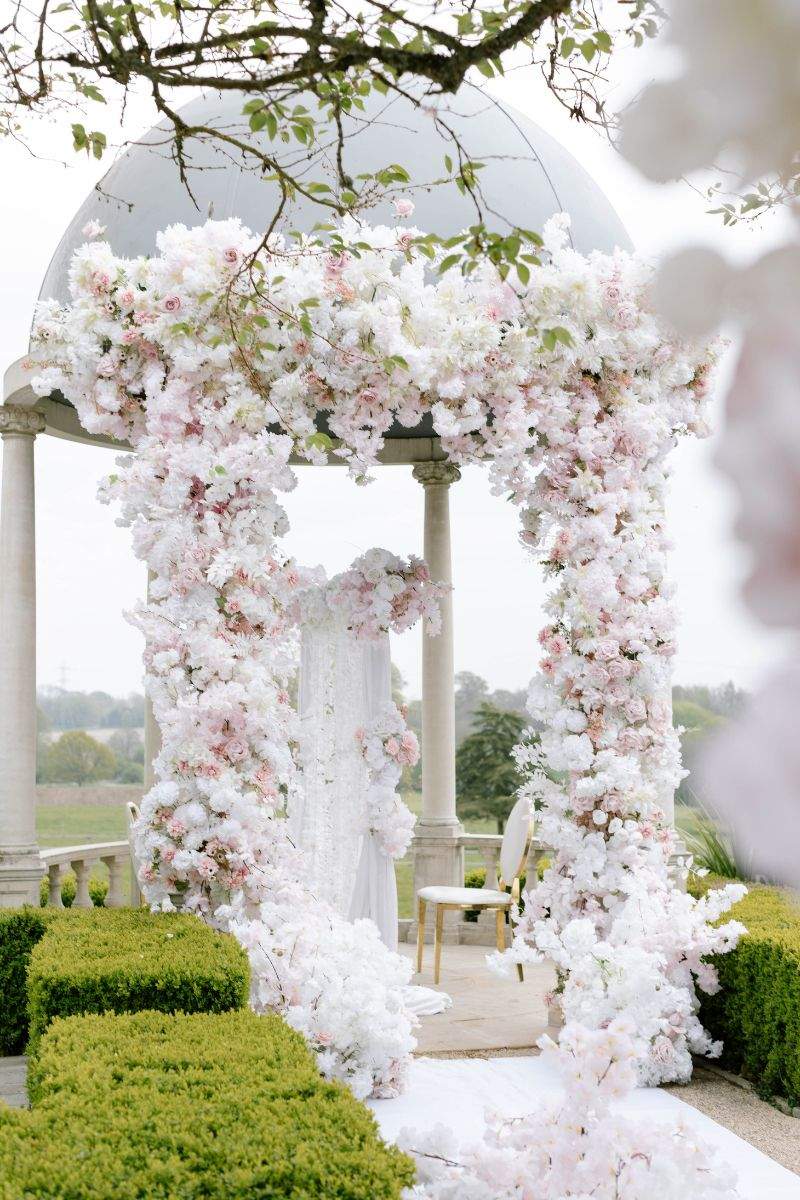 An outdoor Pakistani Nikkah ceremony at Froyle Park, a Pakistani wedding venue near London