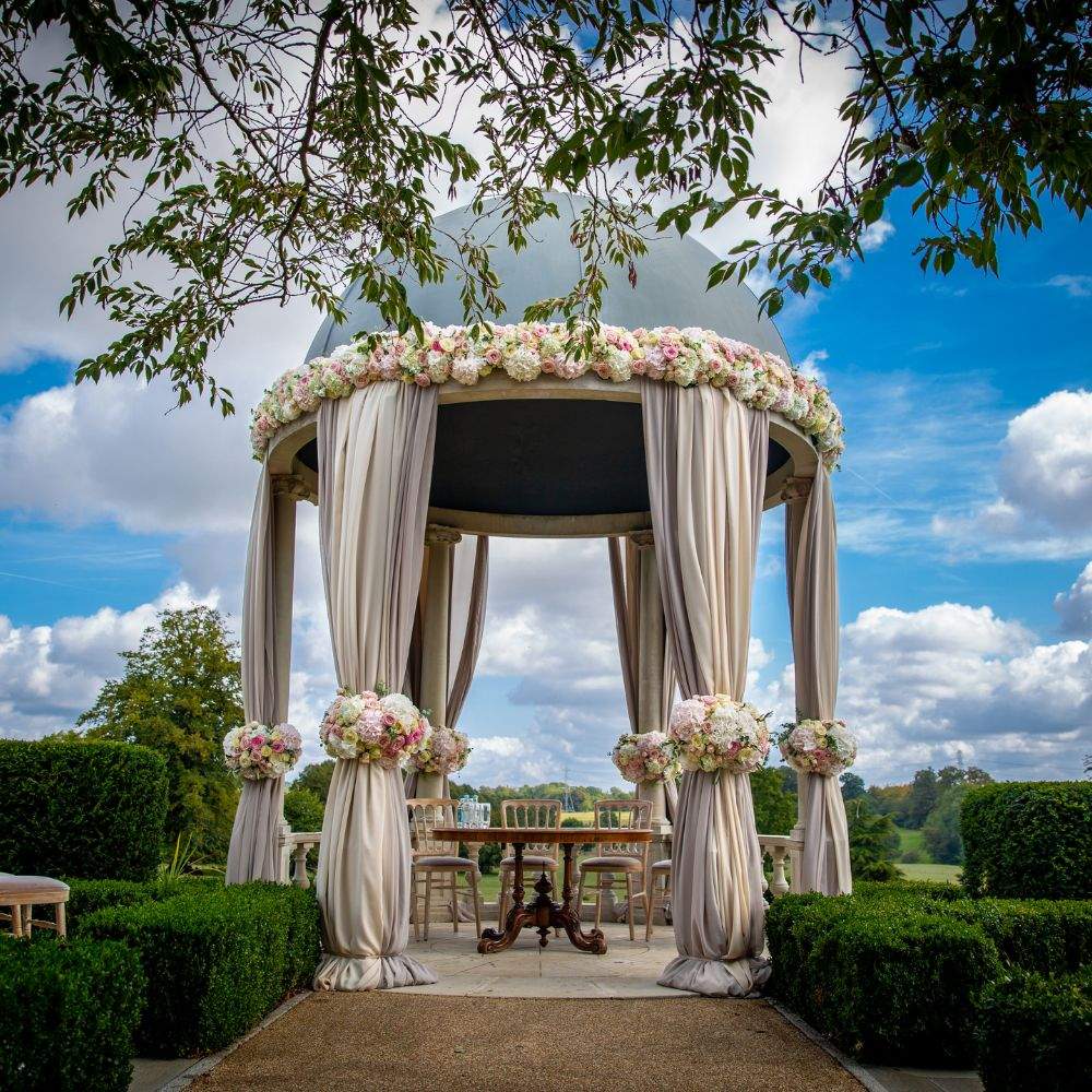 Froyle Park in Hampshire has an iconic outdoor civil ceremony location called the Dome
