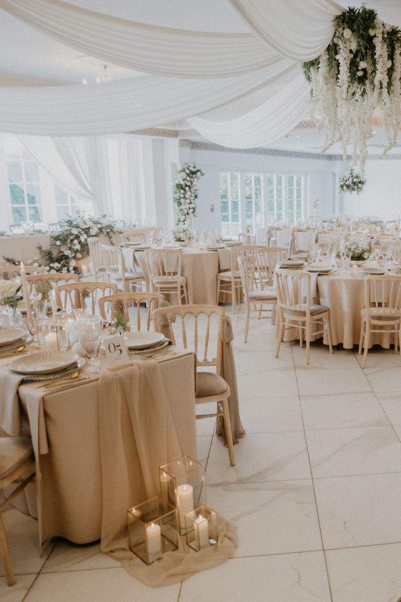 A beuaiful setup for a Muslim wedding Walima at Froyle Park in Surrey.