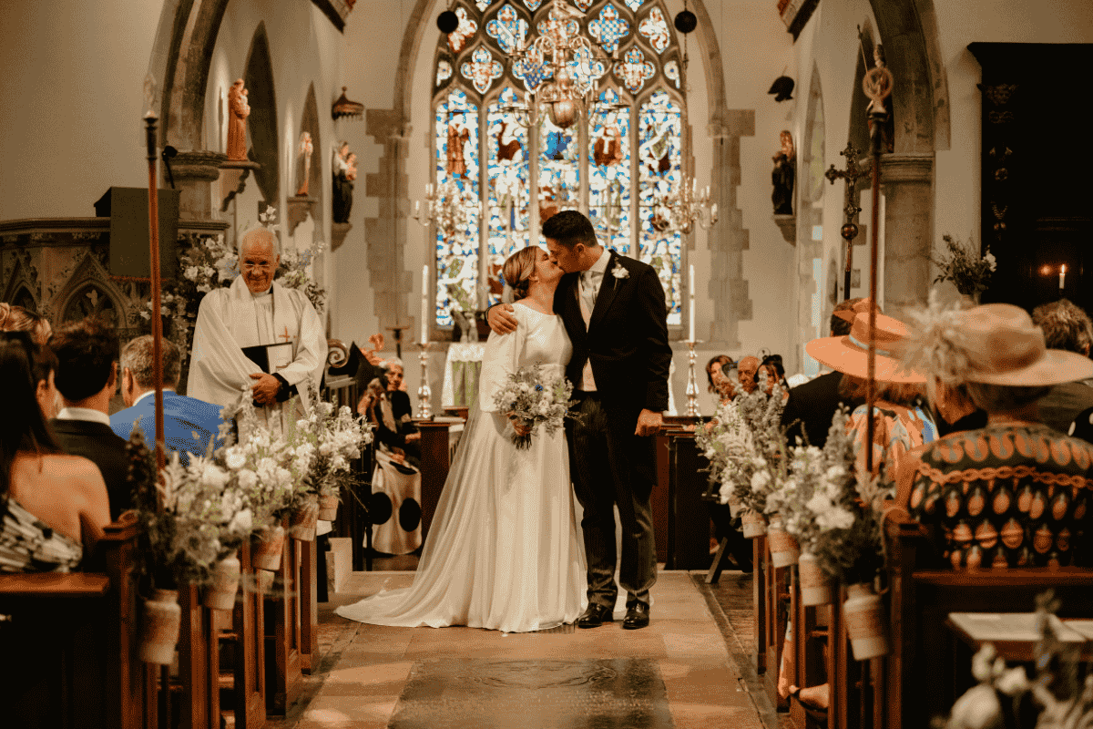 A Froyle Park Bride & Groom at their nearby Church ceremony