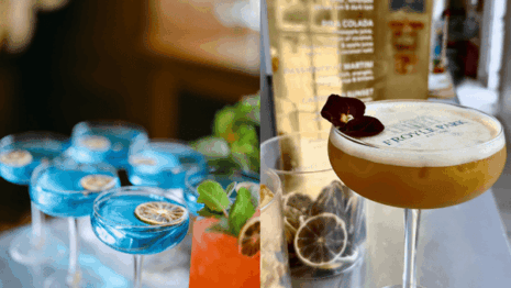 Colourful cocktails and mocktails at Froyle Park by Exotic Fruits and Cocktails